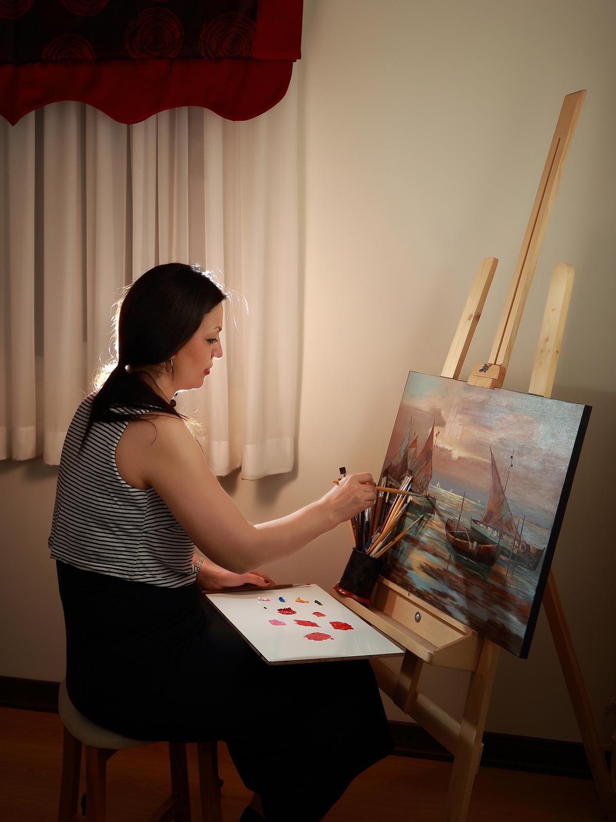 The artist at work